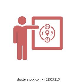 Training  icon,vector. Flat design.