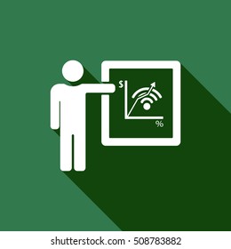 Training  icon,vector. Flat design.