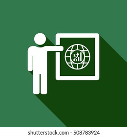 Training  icon,vector. Flat design.