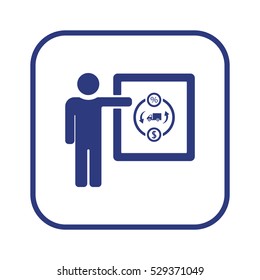 Training  icon,vector. Flat design.