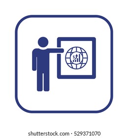 Training  icon,vector. Flat design.