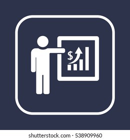 Training  icon,vector. Flat design.