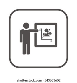 Training  icon,vector. Flat design.
