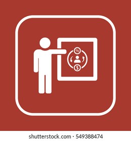 Training  icon,vector. Flat design.