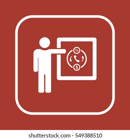 Training  icon,vector. Flat design.