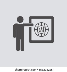 Training  icon,vector. Flat design.