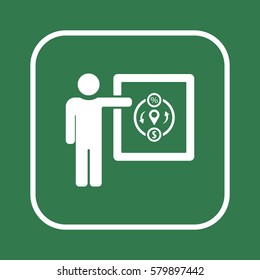 Training  icon,vector. Flat design.