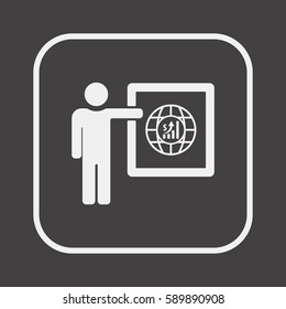 Training  icon,vector. Flat design.