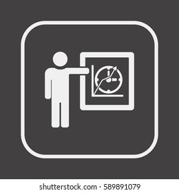 Training  icon,vector. Flat design.