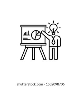 Training idea icon. Simple line, outline vector of team work idea icons for ui and ux, website or mobile application