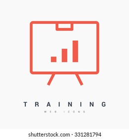 training isolated minimal single flat linear icon. Line vector icon for websites and mobile minimalistic flat design. Modern trend concept design style illustration symbol