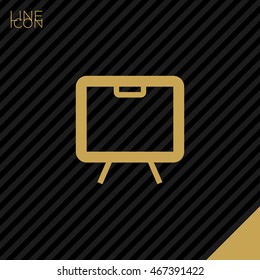 Training isolated minimal single flat linear icon. Line vector icon for websites and mobile minimalistic flat design.