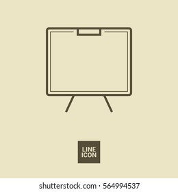 Training isolated minimal single flat linear icon. Line vector icon for websites and mobile minimalistic flat design.