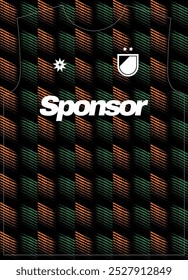 Training Jersey Design Inspired by Venezia Orange and Green Pattern