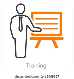 Training and learning icon concept