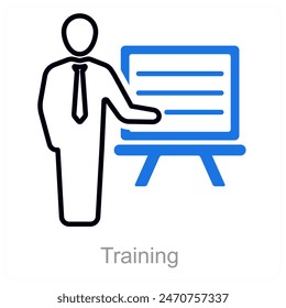 Training and learning icon concept