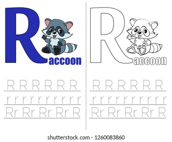 Training.  Learning to write letters. Recipe for preschoolers. For children and their parents. Illustrated English alphabet. Vector illustration. Letters. ABC.