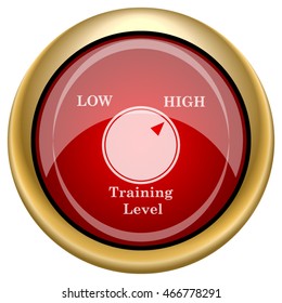Training level icon. Internet button on white background. EPS10 vector.
