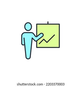 training line icon. Simple element illustration. training concept outline symbol design.