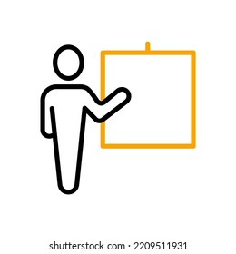 Training line icon. Simple element illustration. Training concept outline symbol design.