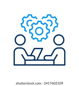 Training line icon. Vector illustration. Editable stroke. Easily changes to any color.