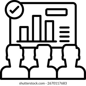 Design de ícone de vetor de linha de treinamento