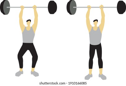 entrenador con gimnasio barbell
