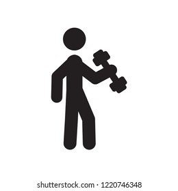 Training man icon. Trendy Training man logo concept on white background from People collection. Suitable for use on web apps, mobile apps and print media.