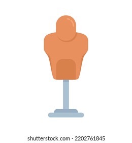 Icono del maniquí de entrenamiento. Ilustración plana del icono del vector del maniquí de entrenamiento aislado en fondo blanco