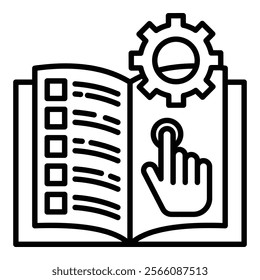 Training Manual Icon Element For Design
