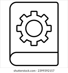Training Manual, outline icon related to HR, Human Resources
