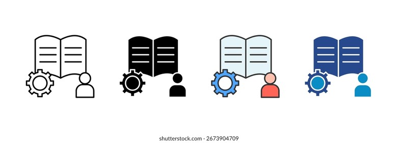 Training Module Icon Set Multiple Style Collection