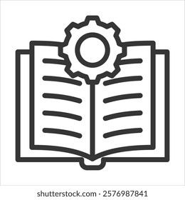 Training Modules Outline Icon Vector Illustration