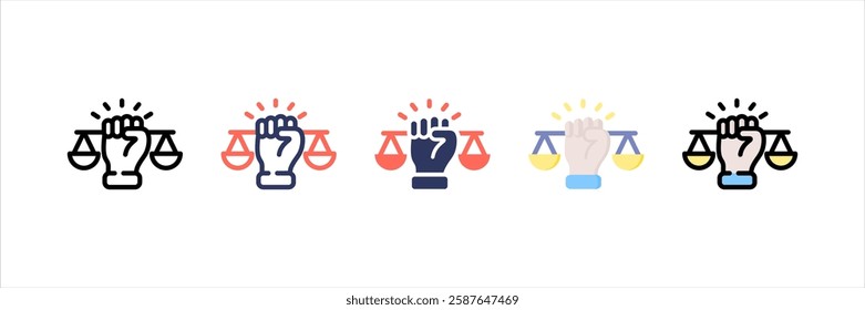 Training Multi Style Icon Set