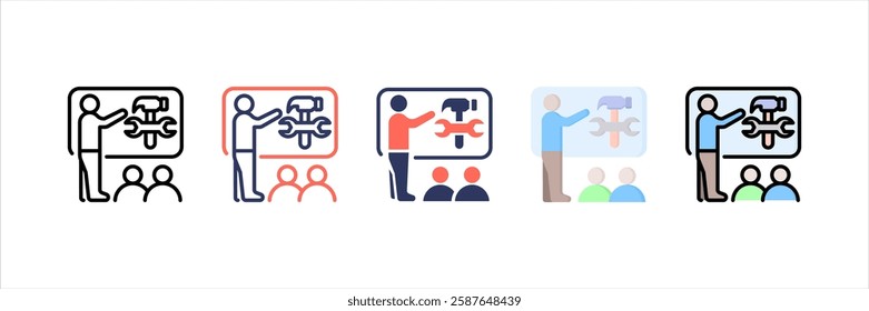 Training Multi Style Icon Set