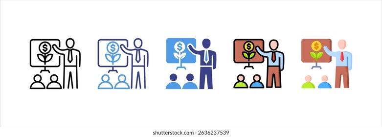 Training Multi Style Icon Set
