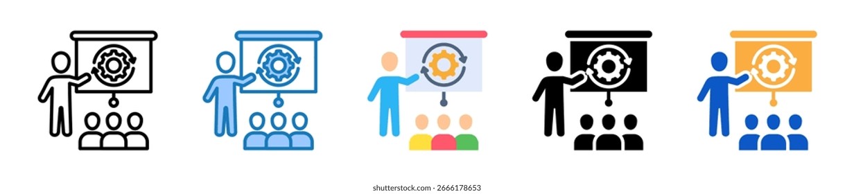 Training multiple style icons set design vector illustration.