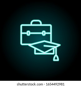 Training neon icon. Simple thin line, outline vector of startup icons for ui and ux, website or mobile application
