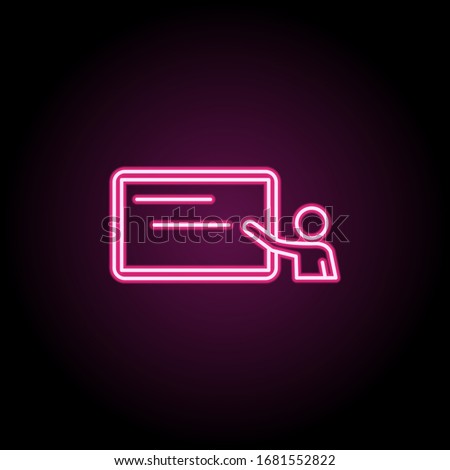 Training neon icon. Simple thin line, outline vector of education icons for ui and ux, website or mobile application