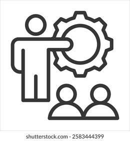 Training Outline Icon Vector Illustration