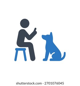 Treinamento cão de estimação Ícone isolado no fundo branco 
