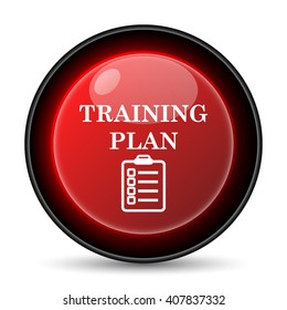 Training plan icon. Internet button on white background. EPS10 vector