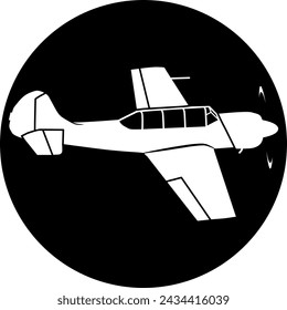 Training plane vector design  for laser engraving and cutter plotter