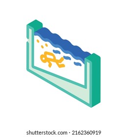 training in the pool isometric icon vector. training in the pool sign. isolated symbol illustration