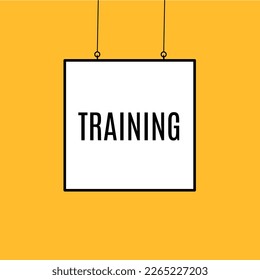 Training poster design. Banner template. Modern vector design.