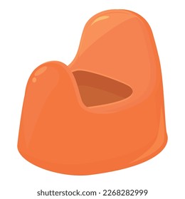 Training potty icon cartoon vector. Kid toilet. Pot object