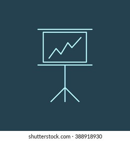 Training Presentation Chart Line Icon. Eps-10.