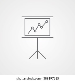 Training Presentation Chart Line Icon. Eps-10.