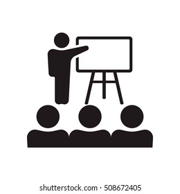 Training Presentation Education Icon Vector White Stock Vector (Royalty ...