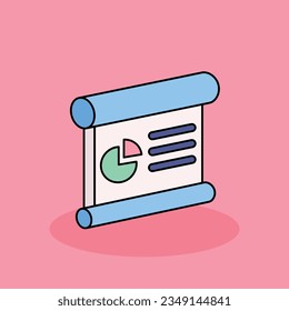 Training Presentation Free vector cartoon icon illustration. customer experience icon concept isolated . flat cartoon style